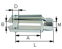 Gabelkopf nach DIN 71752 lang 