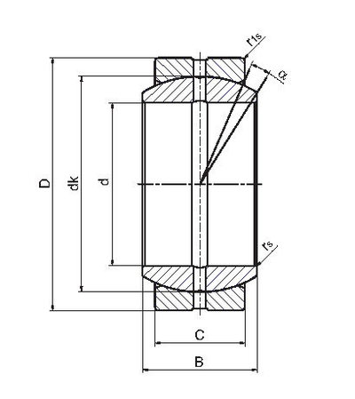 Radialgelenkkopf technische Zeichnung