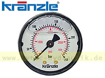 Manometer 0-250bar Durchm. 50mm Außengewinde G1/4