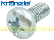 Linsenschraube M 6 x 12 mit Kreuzschlitz DIN 7985-4.8 blau verzinkt 43421 für KRÄNZLE SONSTIGE