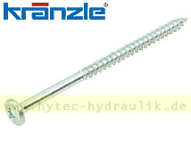 Kunststoffschraube 5,0 x 80 blau verz. Linsenkopf, Kreuzschlitz 43432 für KRÄNZLE SONSTIGE