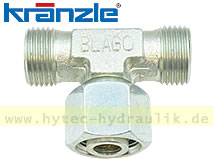 Ermetoverschraubung T-Stück gelb verz. 2xErmeto 12mm (M18x1,5);1xMutter M18x1,5 44141 für KRÄNZLE SONSTIGE