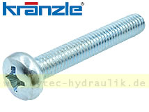 Linsenschraube M 6 x 40 mit Kreuzschlitz DIN 7985-4.8 blau verzinkt 48012 für KRÄNZLE SONSTIGE