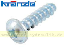 Kunststoffschraube 5,0 x 20 blau verz. Linsenkopf Kreuzschlitz 50157 für KRÄNZLE SONSTIGE