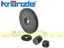 Zahnradsatz links (3* Pos 35, 3* 36, 37, 43, 47, 48, 6* 49, 72) 50196 für KRÄNZLE 2+2