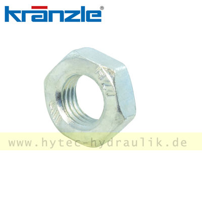 14144 Mutter M 8 x 1 wei&szlig; verzinkt DIN 936-8 - Kr&auml;nzle Original