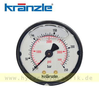 150392 Manometer 0-250bar Durchm. 50mm AG G1/4 - Kr&auml;nzle Original