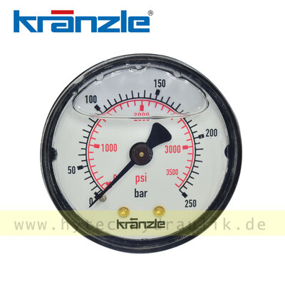 150393 Manometer 0-250bar Durchm. 50mm AG G1/4 - Kr&auml;nzle Original