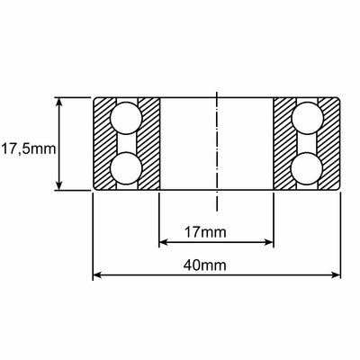 3203 Schr&auml;gkugellager Zeichnung