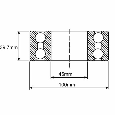 3309 Schr&auml;gkugellager Zeichnung