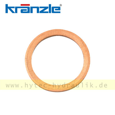 40019 Kupfer - Dichtring 17 x 22 x 1,5 DIN 7603-A - Kr&auml;nzle Original