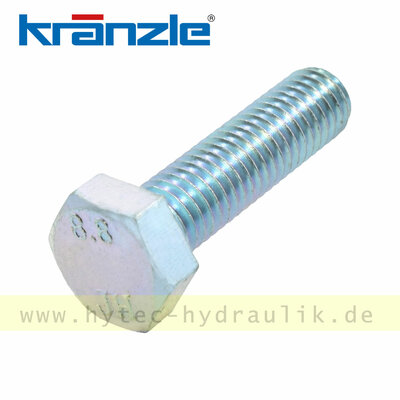 40.221 Sechskantschraube M8x30 DIN933-8.8 blau verzinkt - von Kr&auml;nzle