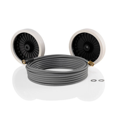 Kr&auml;nzle 42260 NoM Nachr&uuml;stsatz Rad D250 wei&szlig;,Schlauch grau