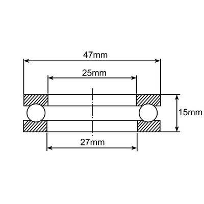 51205 Axial-Rillenkugellager Zeichnung