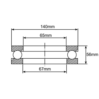 51413 Axial-Rillenkugellager Zeichnung