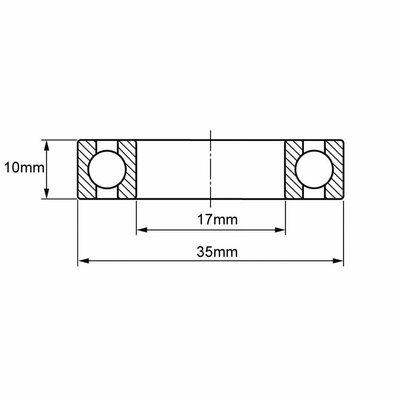 6003 Rillenkugellager Zeichnung