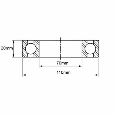 6014 Rillenkugellager Zeichnung