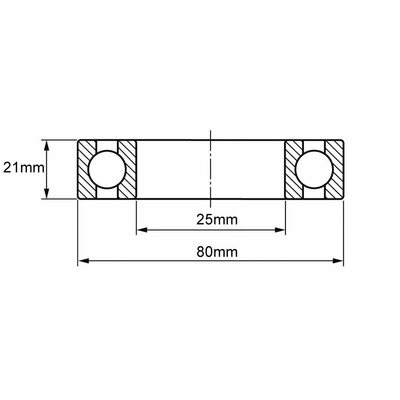 6405 Rillenkugellager Zeichnung