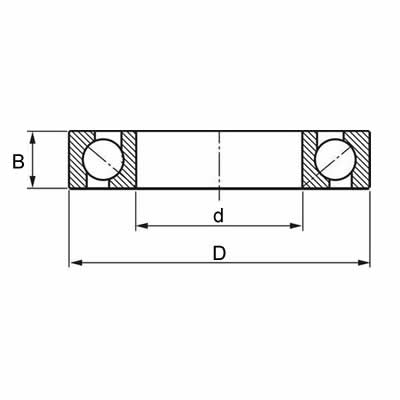 7200B Schr&auml;gkugellager Zeichnung