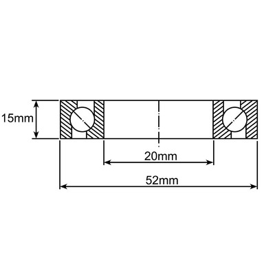 7304B Schr&auml;gkugellager Zeichnung