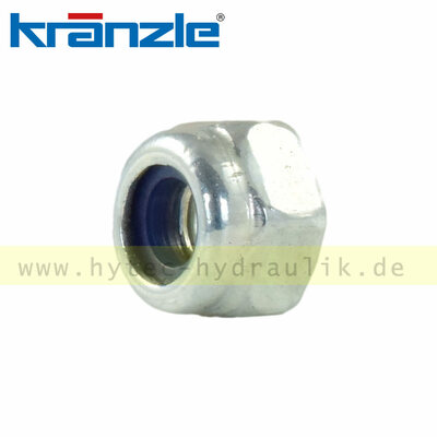 Kr&auml;nzle 40111 Sechskantmutter M 4 selbstsichernd R&uuml;ckansicht