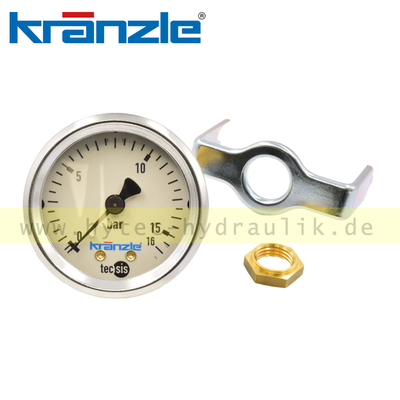 Kr&auml;nzle 443620 Manometer 0-16 bar &yen;50 mm Fronteinbau