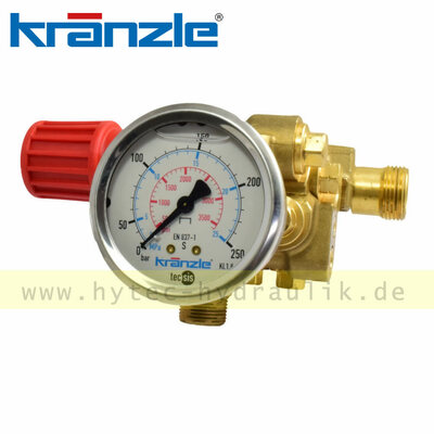 Kr&auml;nzle 44584 Ventilgeh&auml;use komplett Draufsicht Manometer