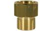 Gegennippel M22x1,5 IG x M22x1,5 AG Messing, passend für Kärcher 2000 56566 für R+M / Suttner Verschraubungen + Kupplungen
