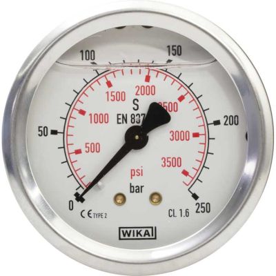 548402 Manometer 0-400 HI 63 mm 1/4"AG WIKA von R+M / Suttner