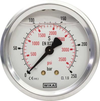548432 Manometer 0-400 HI 50 mm 1/4"AG WIKA von R+M / Suttner
