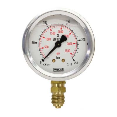 549402 Manometer 0-400 U 63 mm 1/4"AG WIKA von R+M / Suttner