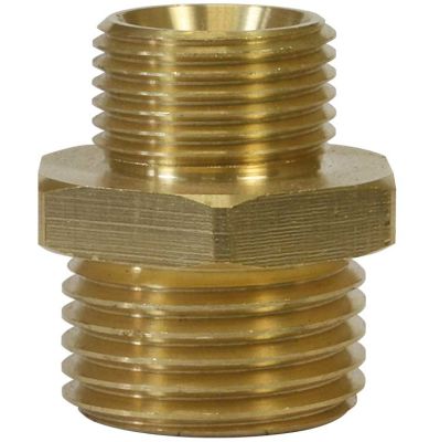 57080 Doppelnippel 3/8-1/2 AG Messing von R+M / Suttner