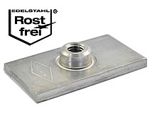 Edelstahl-Anschweißplatten für Rohrschelle, Serie B (Zweirohrschelle)