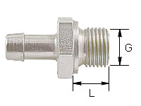 Außengewindenippel mit Einschraubzapfen, metrisch