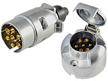  Stecker/Dose aus Aluminium, 7-polig