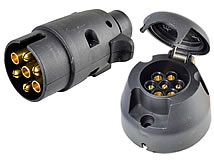 Stecker/Dose aus Kunststoff, 7-polig