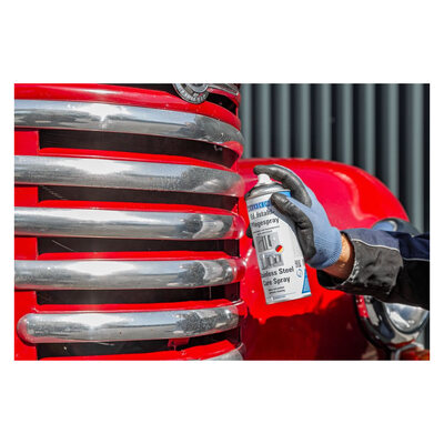Edelstahl-Pflegespray - WEICON - Anwendungsbeispiel