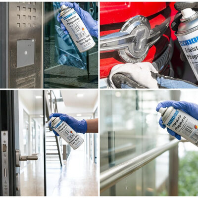 Edelstahl-Pflegespray - WEICON - Anwendungsbeispiel