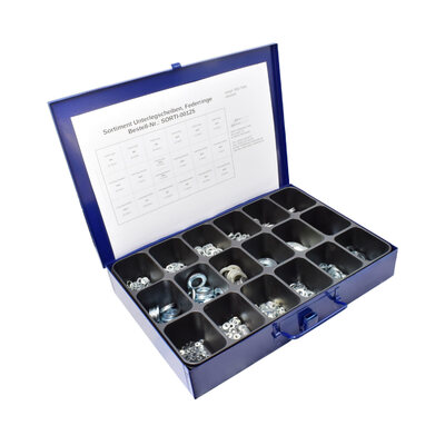 SORTI-00125 Sortimentskasten Unterlegscheiben DIN 125/ Federringe DIN 127